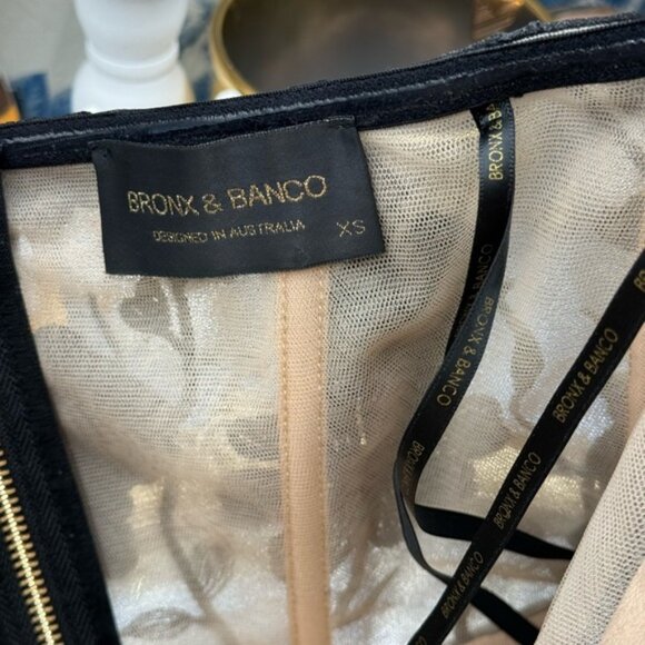 🆕 BRONX & BANCO 🧿 NWOT Jasmine Noir Floral Embroidered Maxi Dress, Sz XS US 2 - Picture 14 of 15